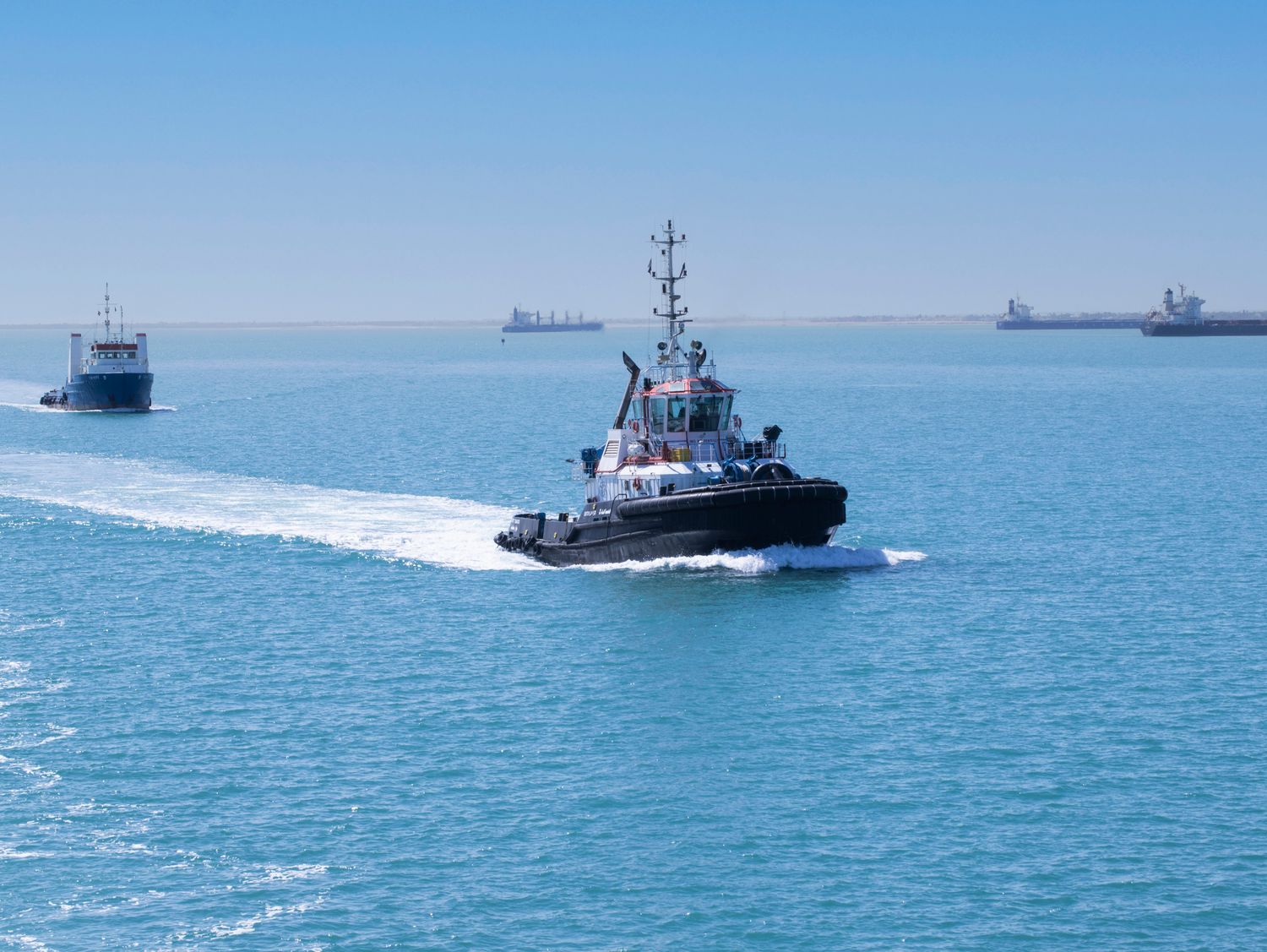 tugboats on the suez